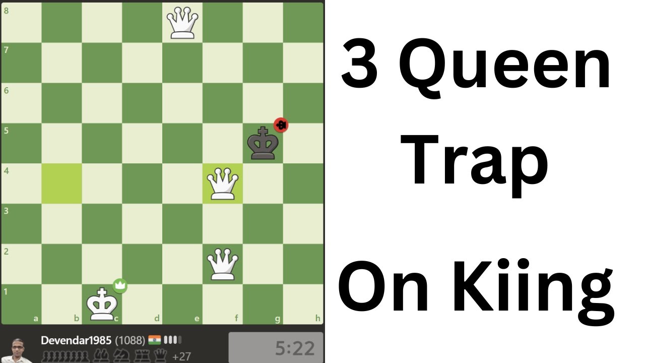 3 Queen trap to King
