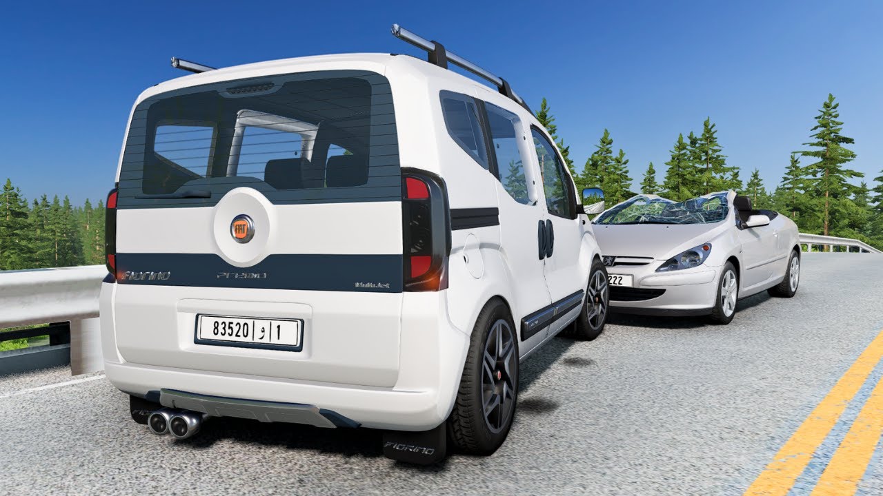 🚗 تجربة Fiat Fiorino في BeamNG Drive | اختبار المحرك وحوادث واقعية وخطيرة 🔥