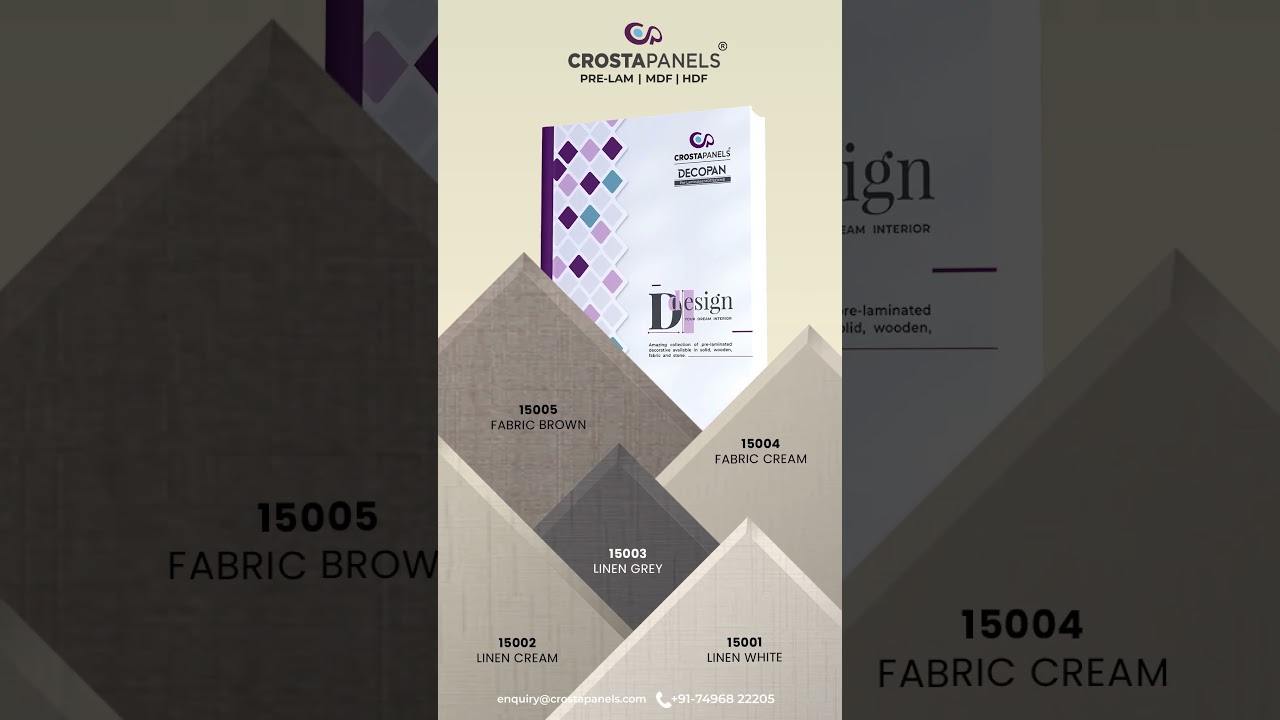 Pre-laminated MDF | MDF board manufacturers in India | Crosta Panels