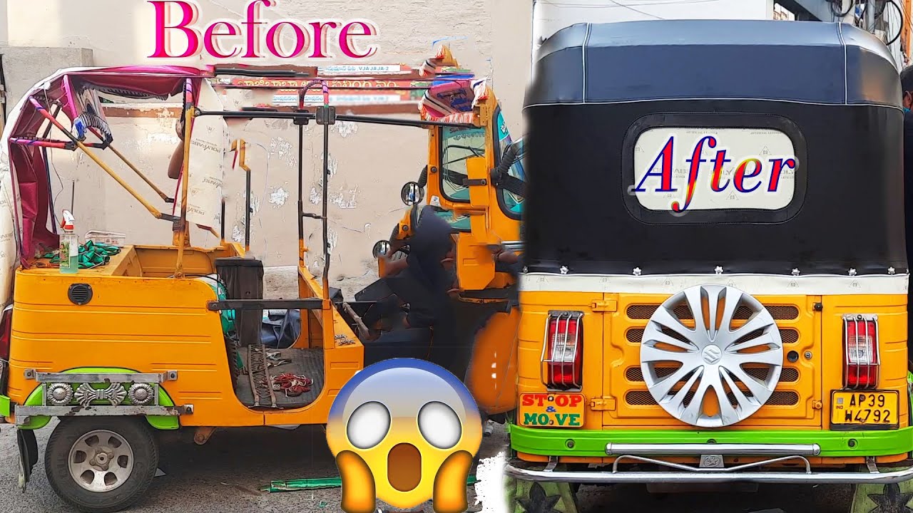 Autorickshaw 3 Wheeler Cover Changing video It's Looks New | Small Business | Small Scale IndustrieS