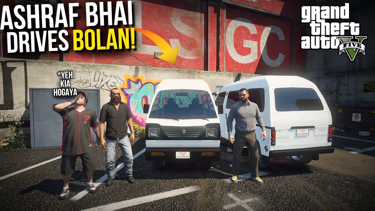 ASHRAF BHAI DRIVES 'SUZUKI BOLAN' WITH JIMMY! | GTA 5 MODS PAKISTAN