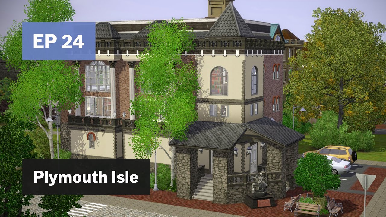 New Library & Arcade • Plymouth Isle EP 24 • The Sims 3 Create a World