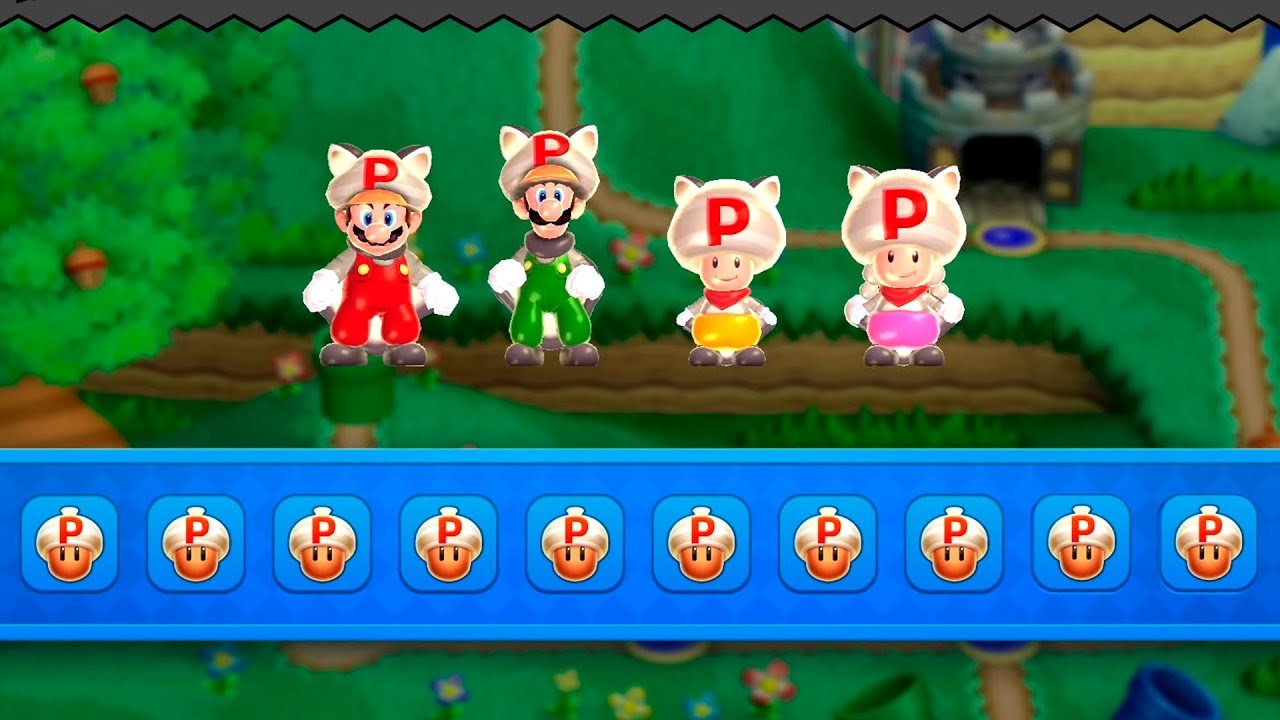 New Super Mario Bros U Deluxe – 4 Players Final Boss (It's Funny) Co Op Walkthrough
