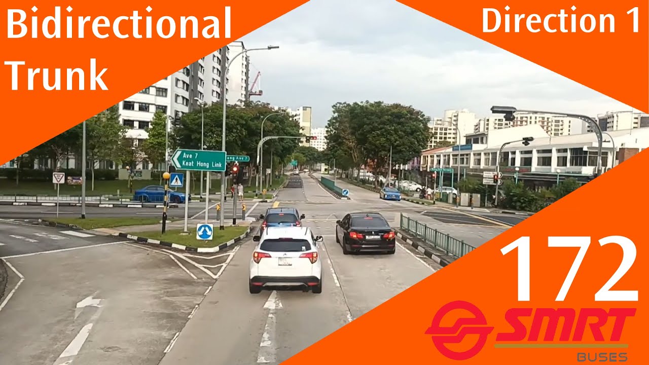 Singapore SMRT Buses Trunk Bus Service 172 Hyperlapse Route Visual (Direction 1)