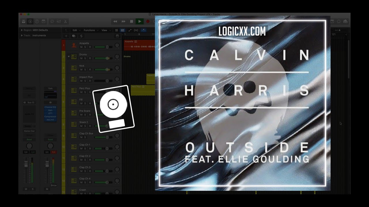 Calvin Harris - Outside feat. Ellie Goulding (Logic Pro Remake)