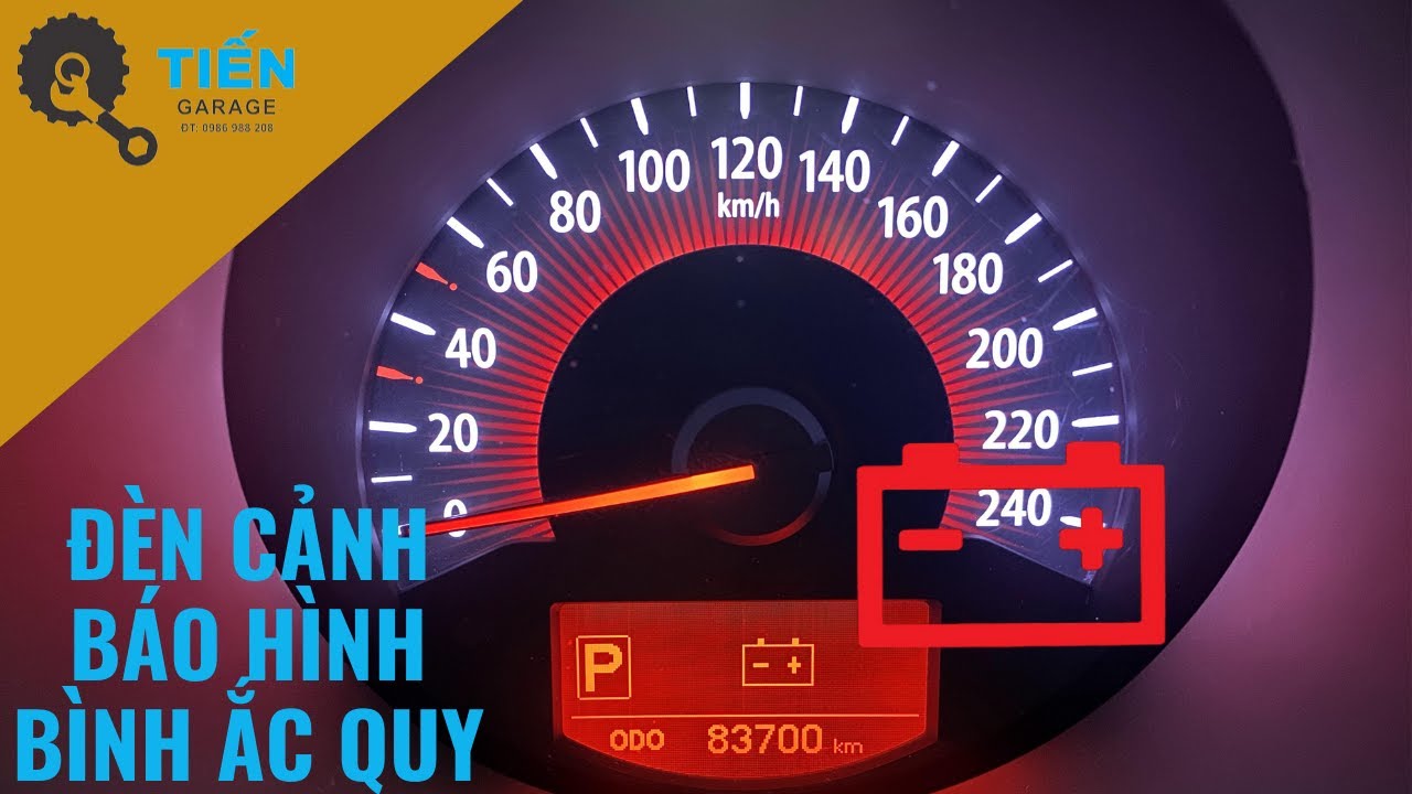 khi xe bị nổi đèn báo đỏ hình bình ắc quy trên đồng hồ taplo thì cần phải làm gì - Tiến Garage