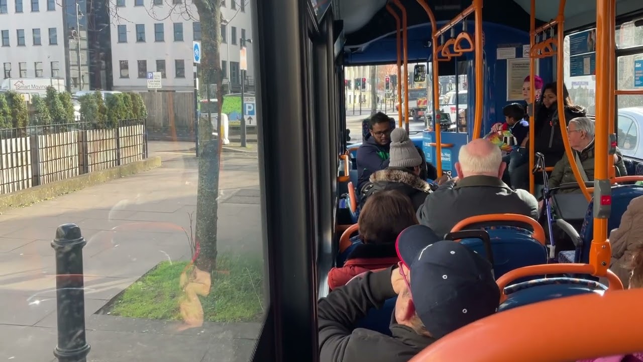 Cheltenham Spa station to city centre on Stagecoach route D.
