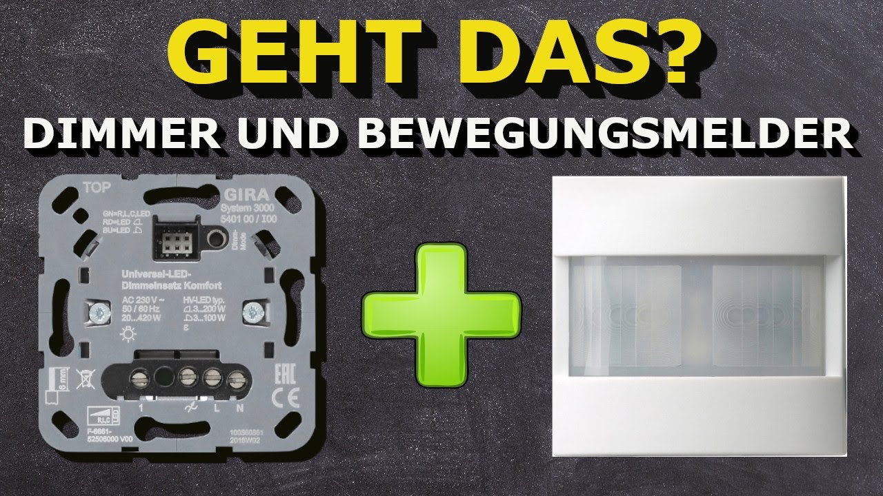 Dimmer + Bewegungsmelder anschließen. Anleitung zum Einbau. Halogenlampe Dimmen. Welcher Dimmer?