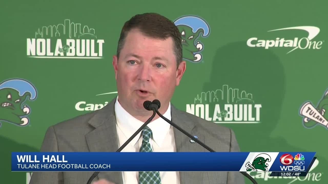 Will Hall formally introduced as next head coach for Tulane Green Wave