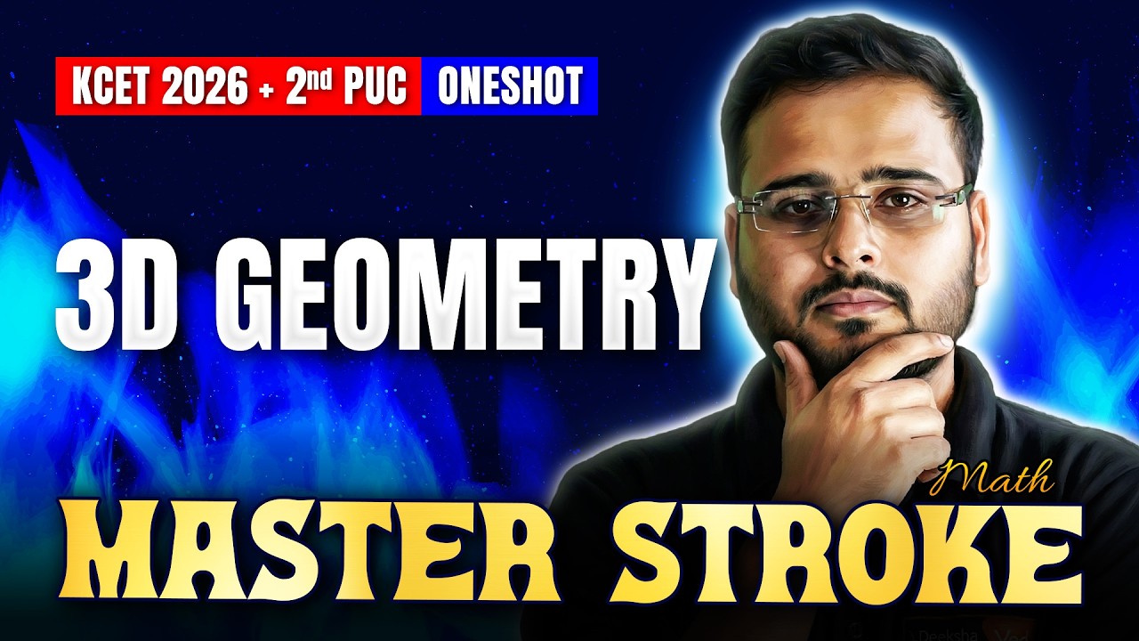3D Geometry One Shot ⚡ | KCET Maths | 2nd PUC | KCET 2026 Masterstroke 🚀