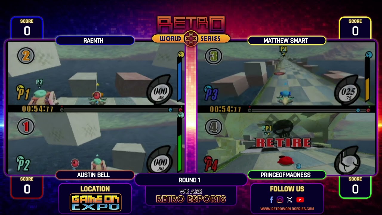 Matthew Smart v Raenth v PrinceOfMadness v Austin Bell (Rd 1) - Kirby Air Ride - Game On Expo 2026