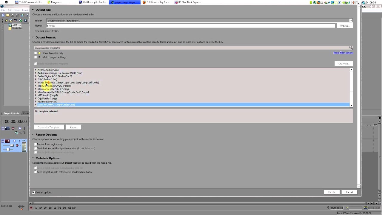 Best codec for output in Sony Vegas Pro 11