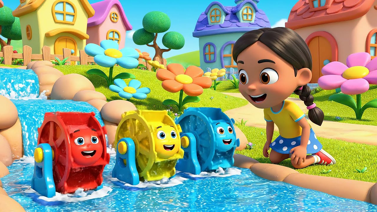 Cuatro Pequeñas Ruedas de Agua de Juguete AV1 | Rimas y Canciones Infantiles