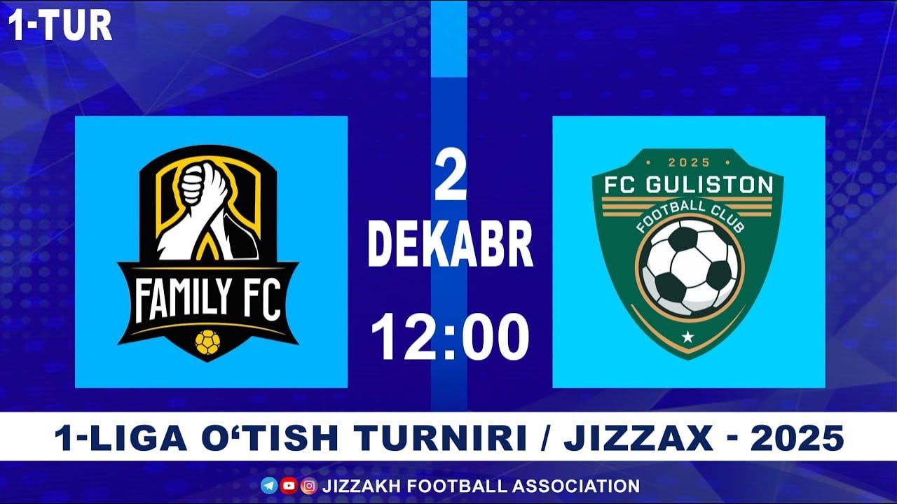 1-LIGA O’TISH TURNIRI / 1-TUR / FAMILY-GULISTON