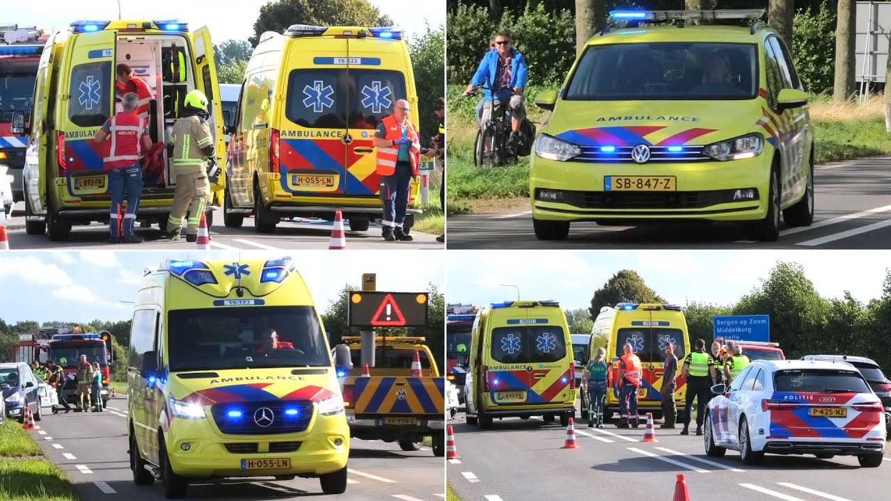 Meerdere gewonden bij aanrijding op de N669 's-Gravenpolder - Vele Hulpdiensten met spoed ingezet!