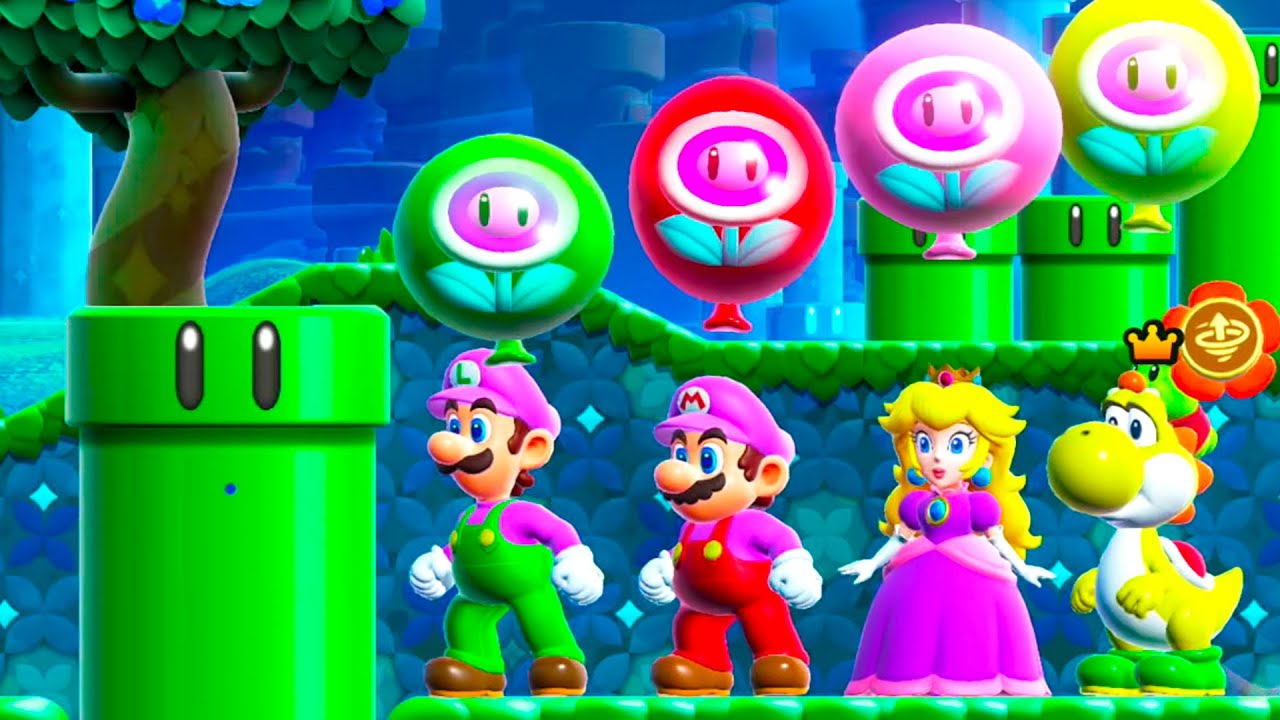Super Mario Bros. Wonder - 4 Players Hidden Secrets (Co Op Multiplayers) World 7