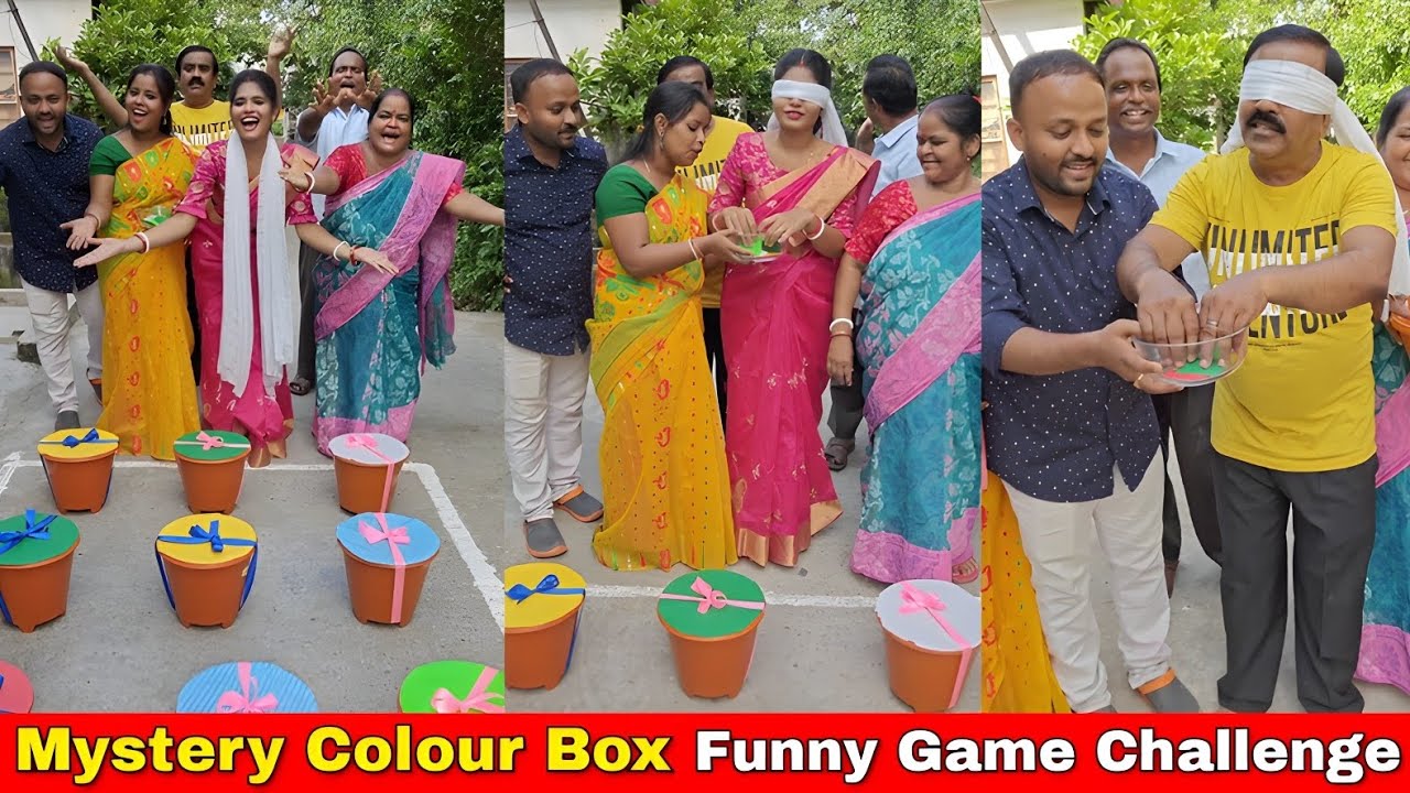 Mystery Colour Box Funny Game Challenge 🎁| রহস্যময় রঙের বাক্স মজার খেলা 😛/ SK Challenge Video