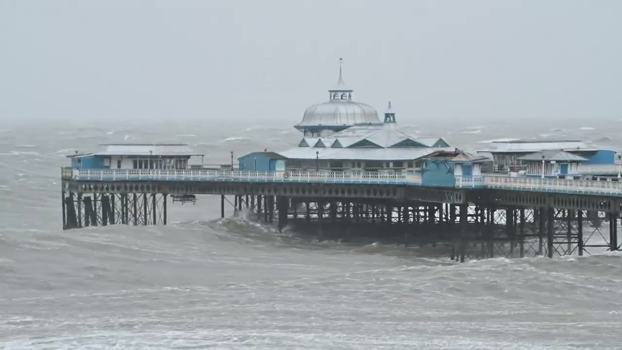 Storm Darragh's Fury: Llandudno, North Wales Battered by 90mph Winds