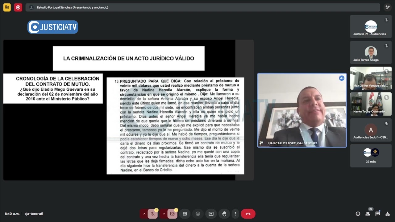 Alegatos de clausura en el juicio oral contra el expresidente de la República Ollanta Humala y otros