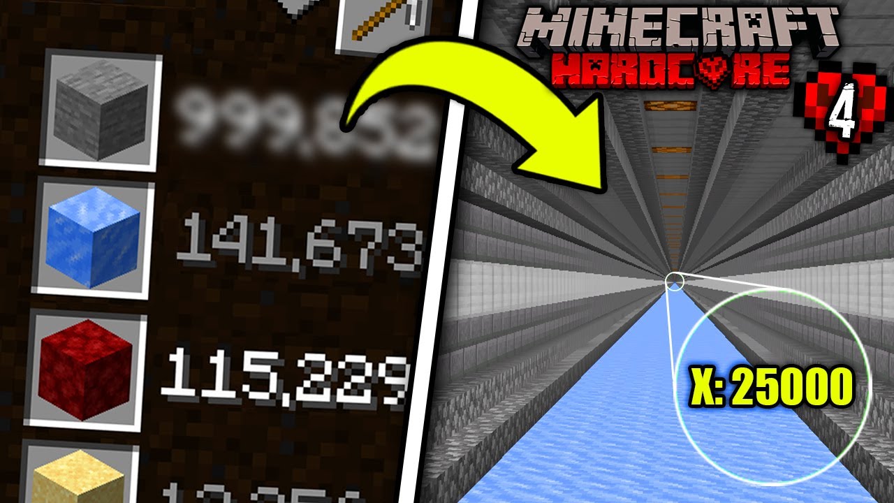 Wykopałem MILION bloków i zbudowałem autostradę w Minecraft Hardcore #4