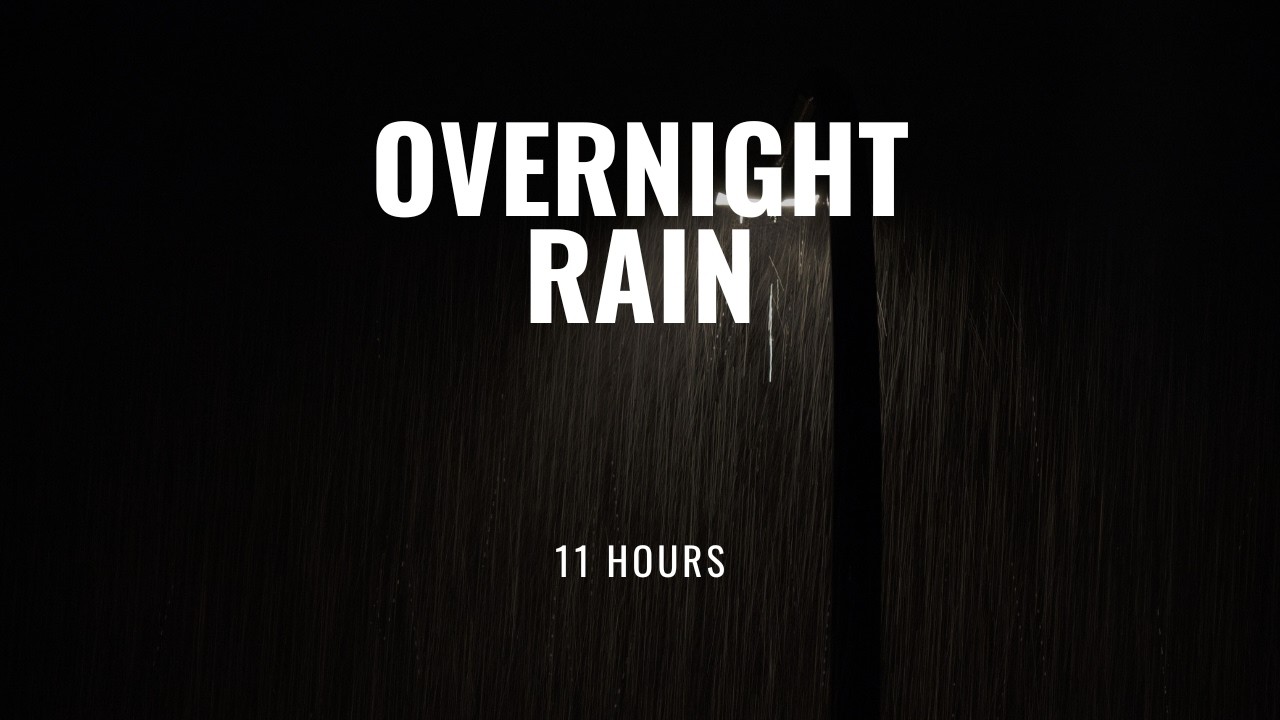 11 Hours Rain Sounds for Sleeping | Dark Screen