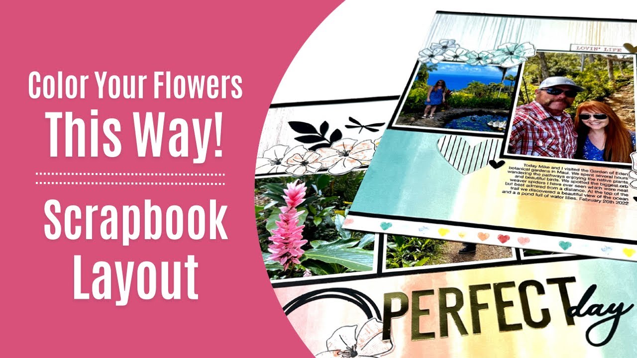 Color Stamped Images This Way / Scrapbook Layout