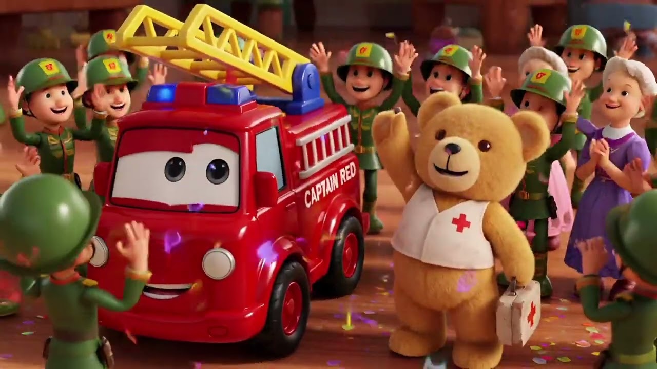 กัปตันเรดกับรถดับเพลิงผู้กล้าหาญ 🚒  EP1 เพลงเด็ก | การ์ตูนเด็ก