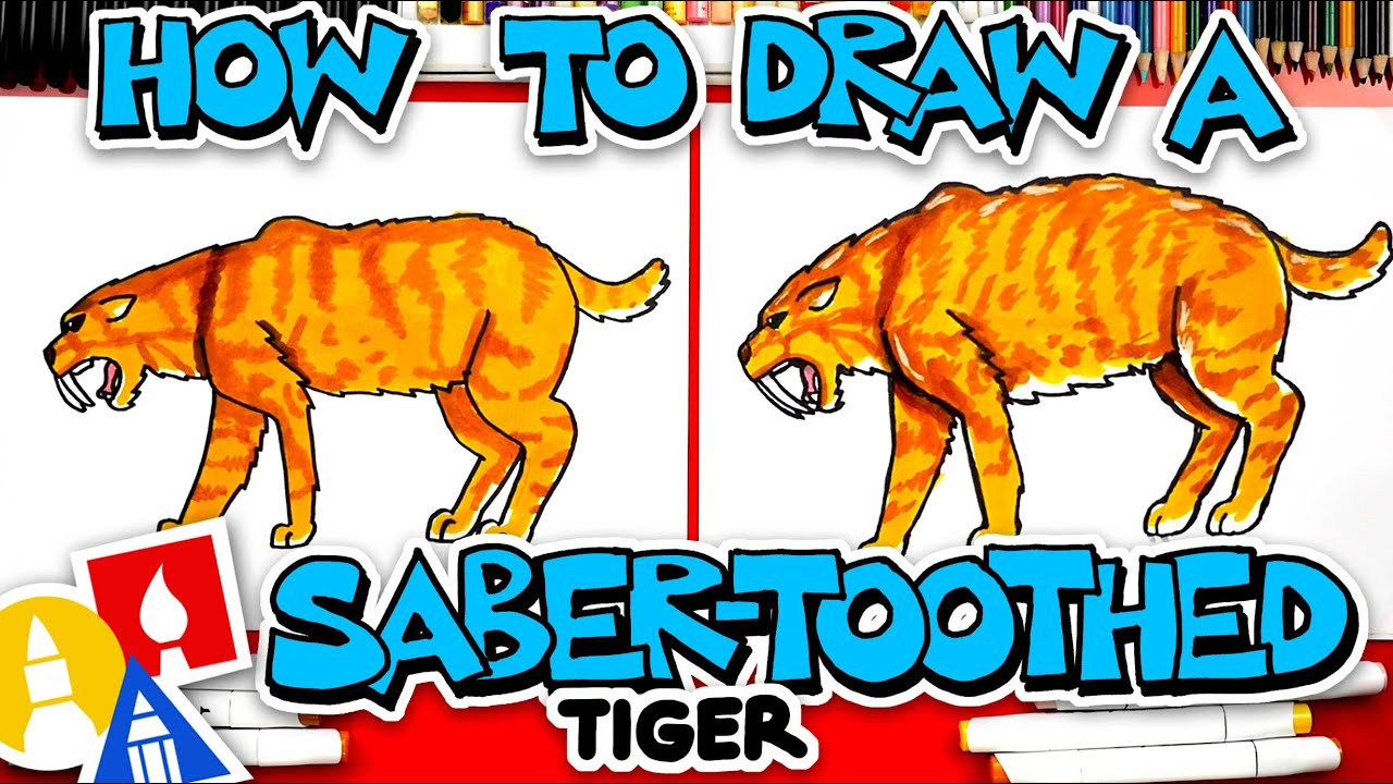 How To Draw A Saber-Toothed Tiger (Smilodon)