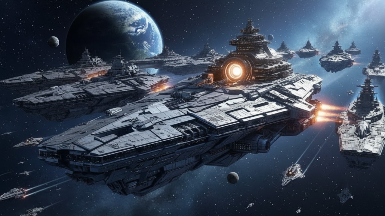 Their First Look at a Human Warship Made the Sci-Fi Galaxy Fleet Freeze in Silence | Sci-Fi Story