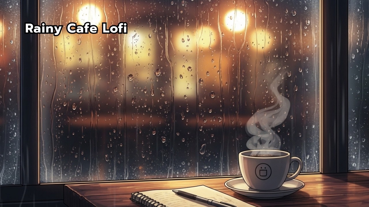 Rainy Window Coffee Shop Lofi 🌧️3 Hours Relaxing Cafe Music for Study & Work