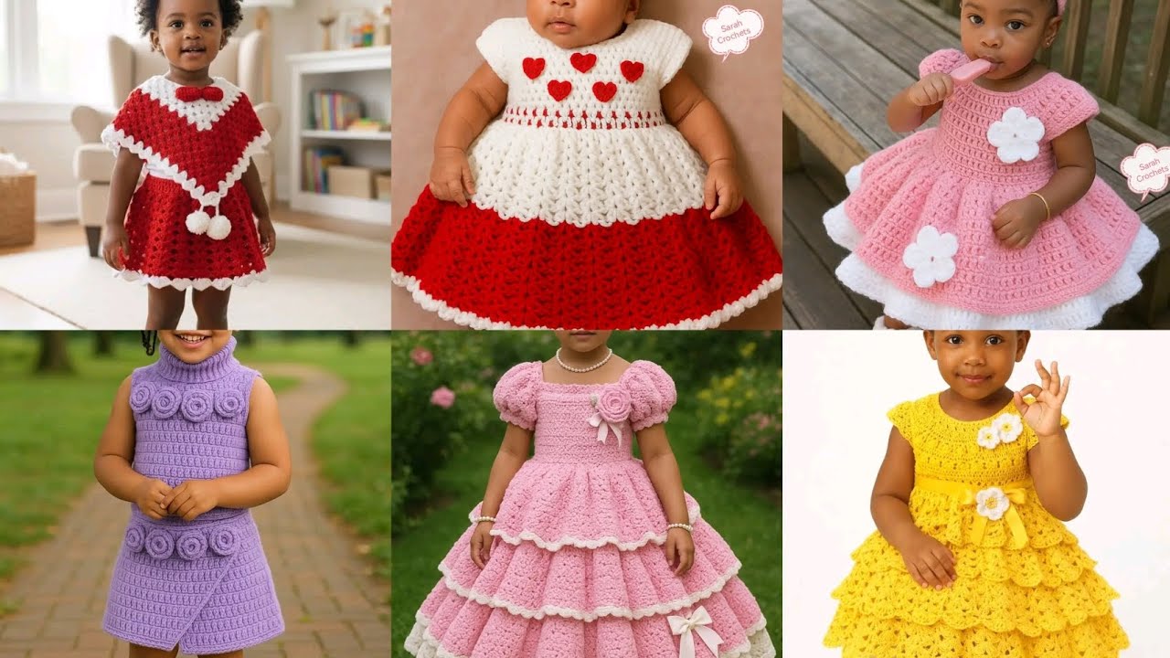 Most Beautiful And Attractive Crochet Girl Frocks. Latest Design Idea 2026❤️