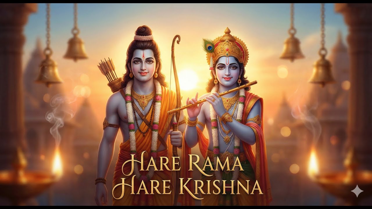 Hare Rama Hare Krishna Chanting | Peaceful Meditation Music