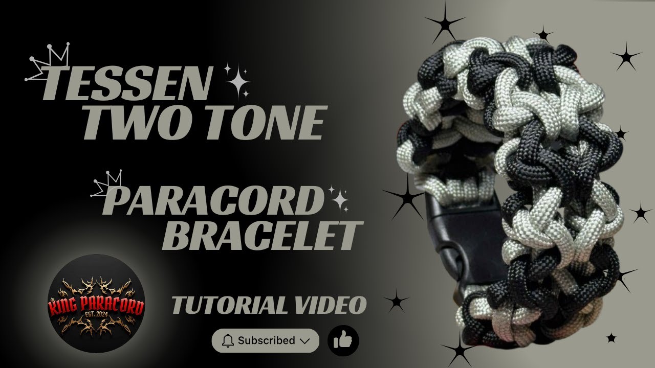 Tessen Two Tone Paracord Bracelet Step by Step Tutorial #paracordbracelet #tutorialvideo #handmade