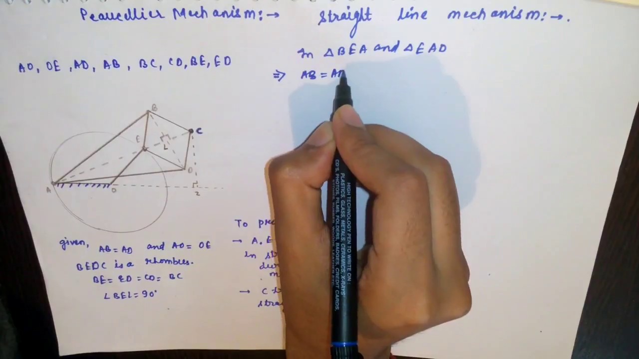 Peaucellier mechanism,kinematics of machine,by Satyam shukla