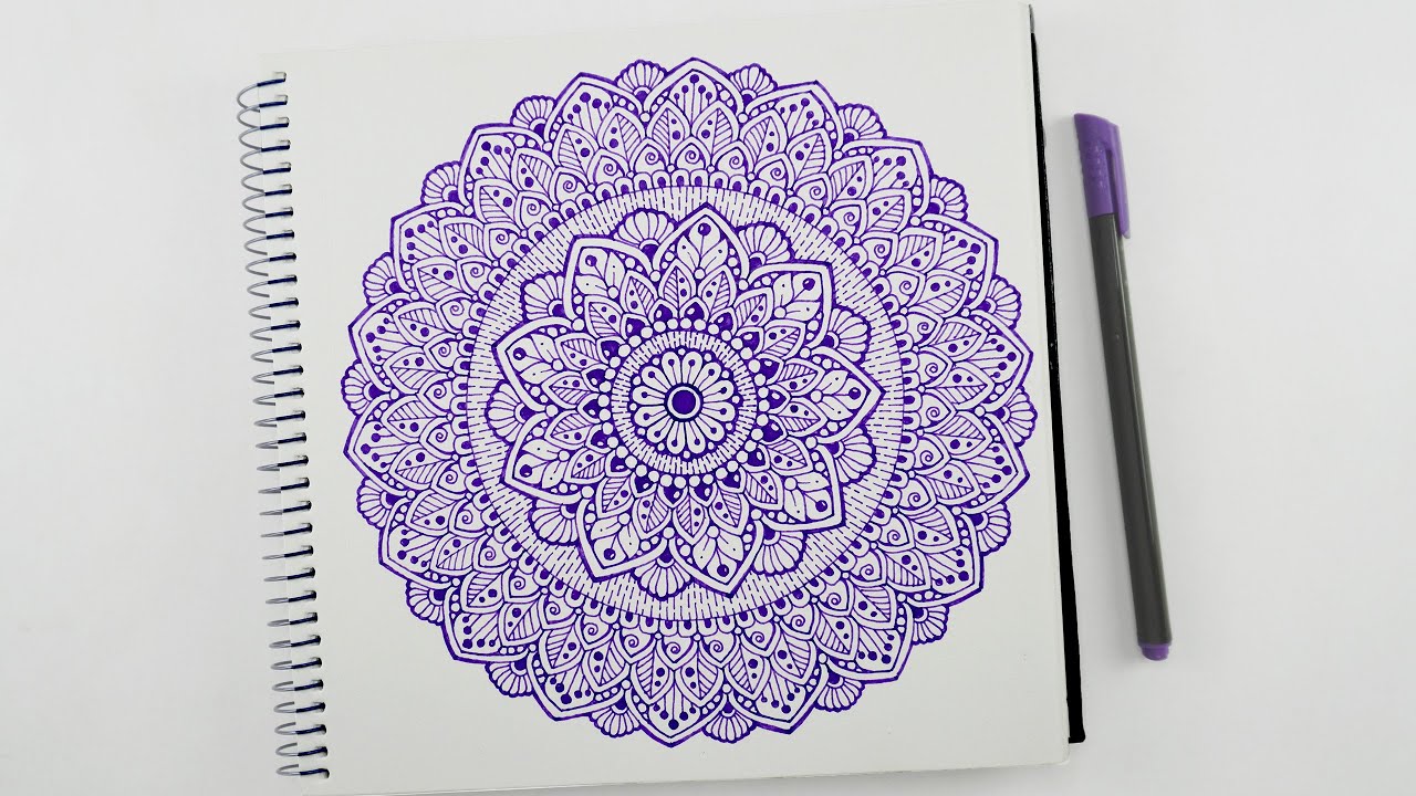 How to draw Mandala Art for beginners | Easy colorful Mandala | Doodle/Zentangle drawing