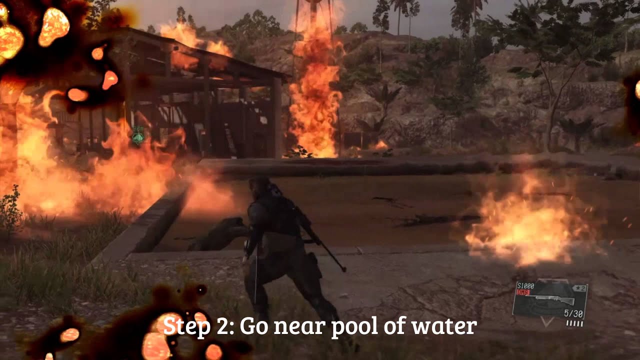 MGS5: Mission 20 - How to Kill Man on Fire FAST (Voices - Phantom Pain)