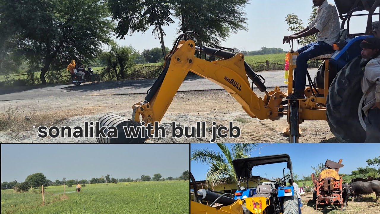 Chana mai spray sonalika with bull jcb