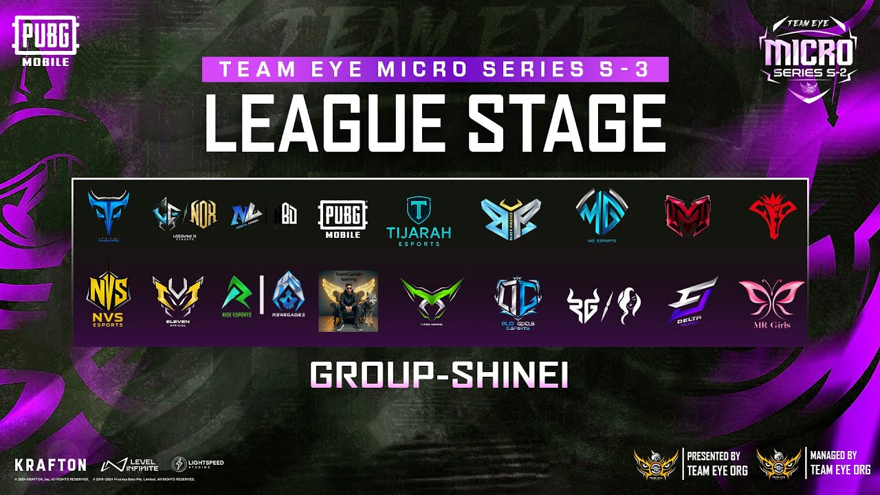 TEAM EYE MICRO SERIES S-3 | 𝗟𝗘𝗔𝗚𝗨𝗘 𝗦𝗧𝗔𝗚𝗘 𝐆𝐑𝐎𝐔𝐏 - 𝐒𝐇𝐈𝐍𝐄𝐈 | PUBG Mobile LIVE