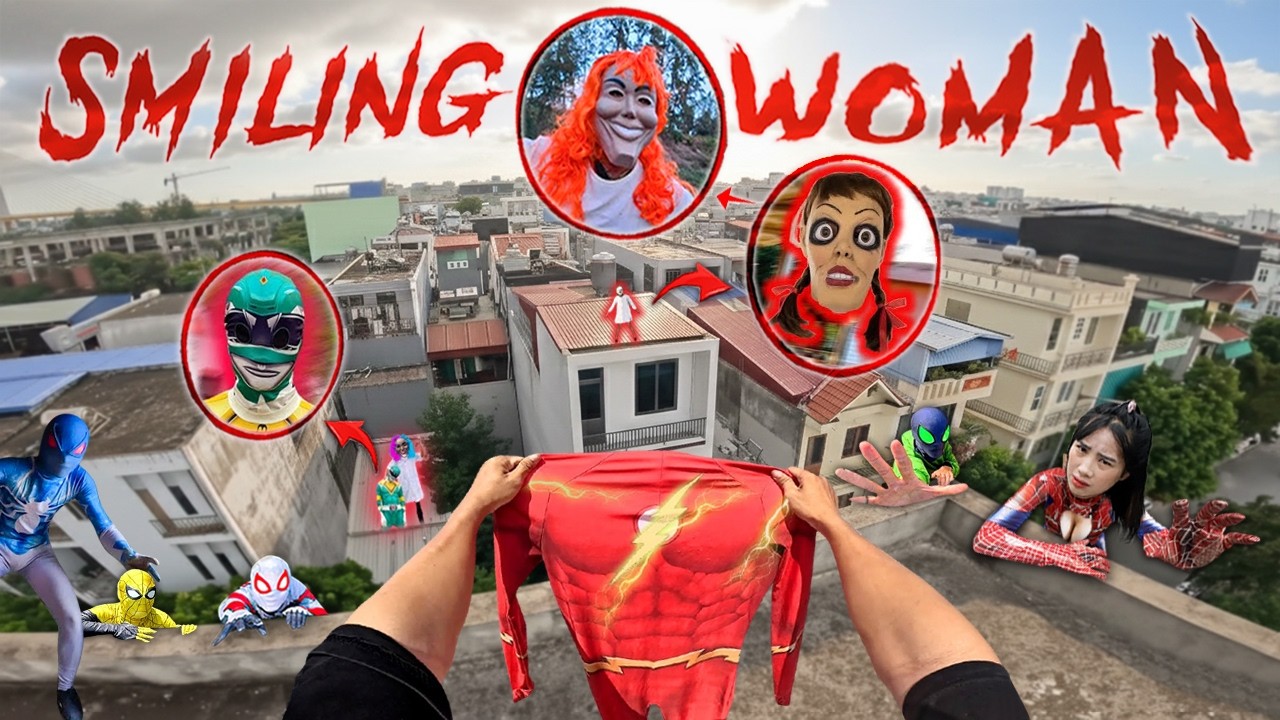 7 SPIDERMAN Vs SMILING WOMAN REAL LIFE ESCAPE 296.0 (Horror Parkour Pov Short) | Epic POV