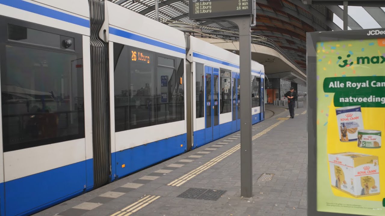 Netherlands, Amsterdam, tram 26 ride from Centraal Station to Rietlandpark