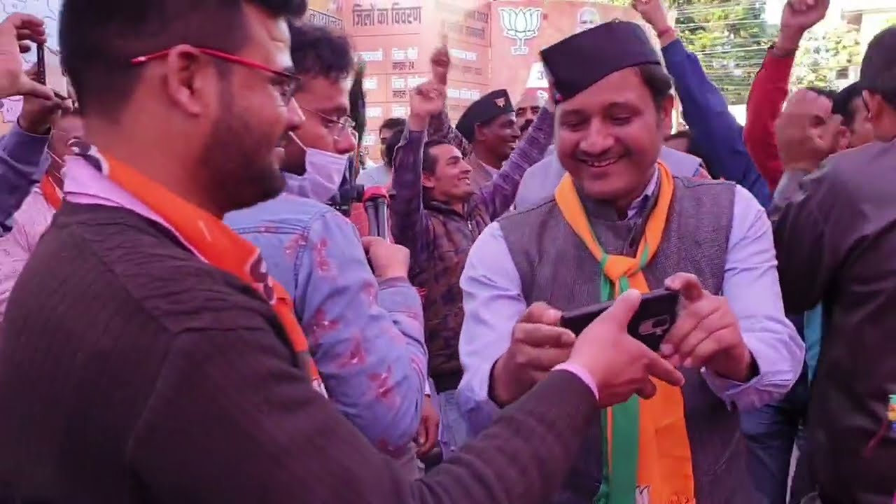 Election Results 2022: Scenes Outside BJP Uttarakhand Office, Celebrating 