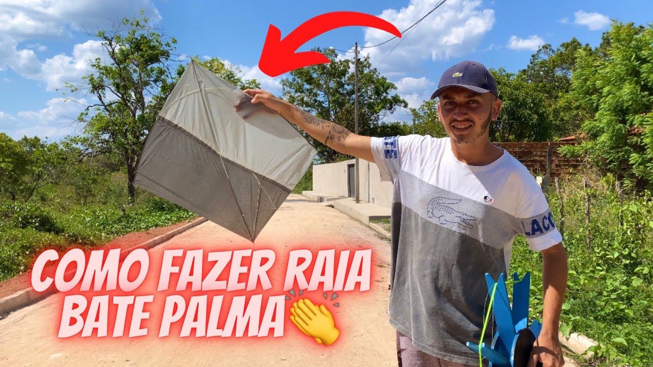Como fazer raia bate palma passo a passo muito fácil/- como fazer pipa fácil!!!