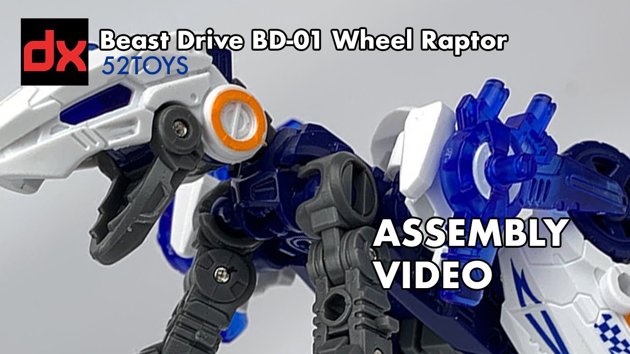 52 Toys Beast Drive 01 Wheel Raptor ASSEMBLY VIDEO - CollectionDX