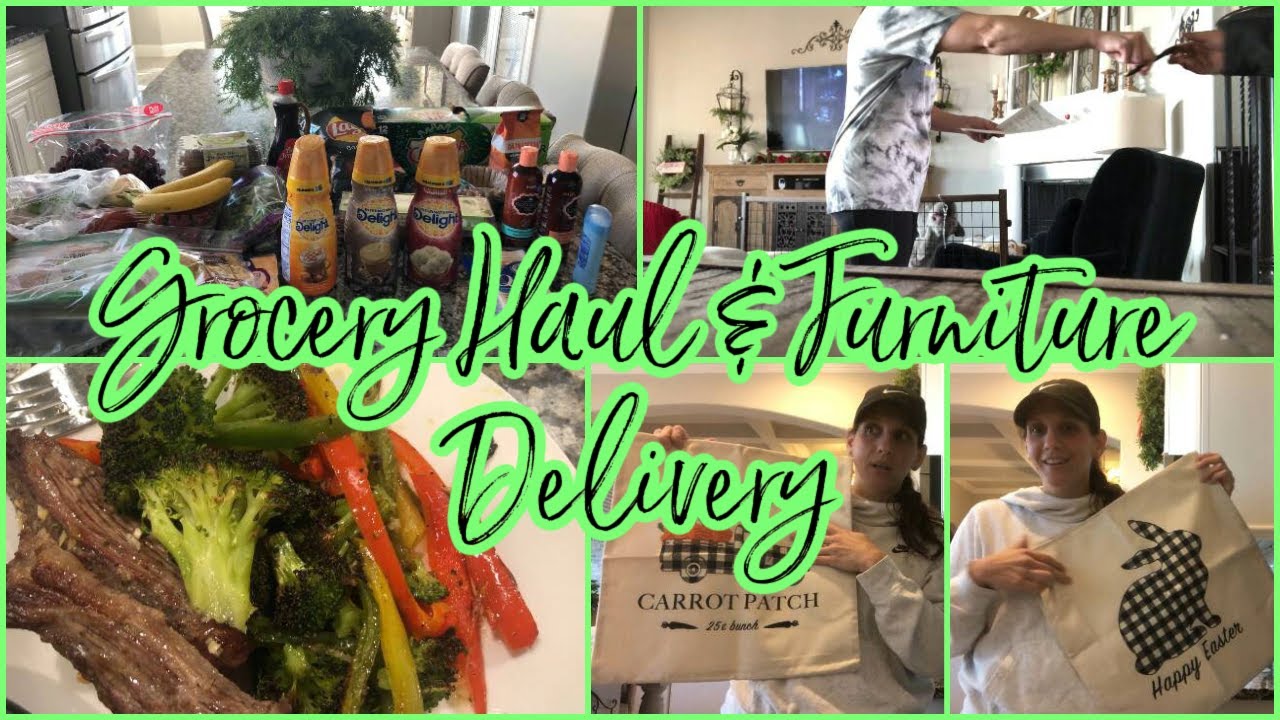 GROCERY & AMAZON HAUL + HUGE FURNITURE DELIVERIES | CRAFTYGIRL VLOGS