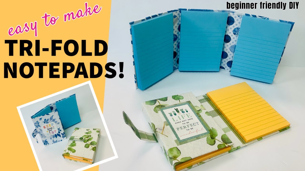 SUPER EASY NOTEPAD DIY! great way to use scraps too!  DOLLAR TREE DIY
