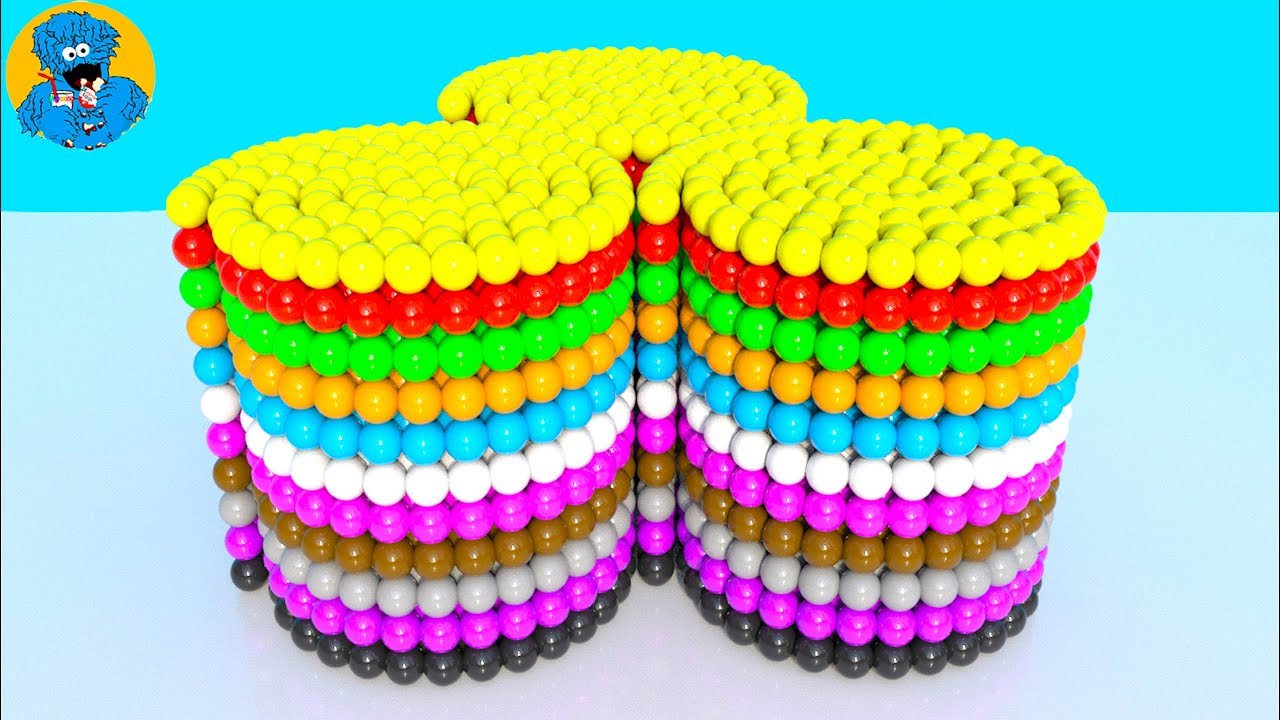 Satisfying ASMR Video l How to make Rainbow with Colorful Balls. Залипательное АСМР Видео.