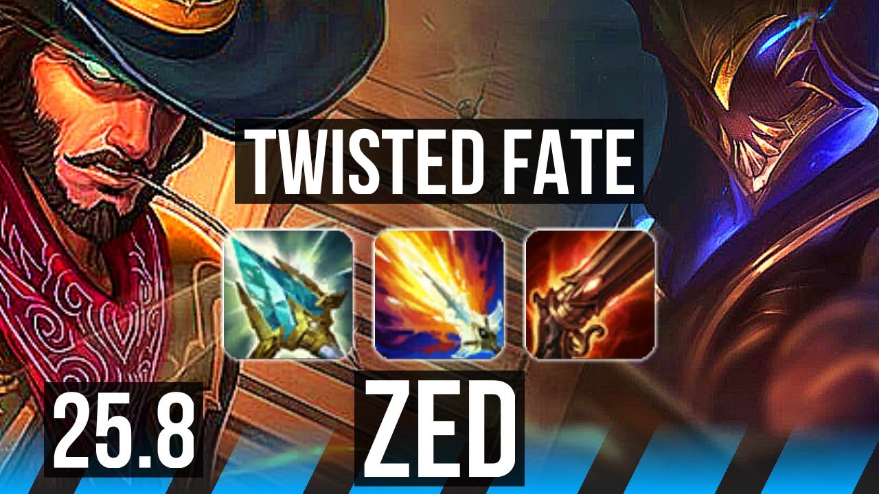 TWISTED FATE vs ZED (MID) | Legendary | KR Grandmaster | 25.8
