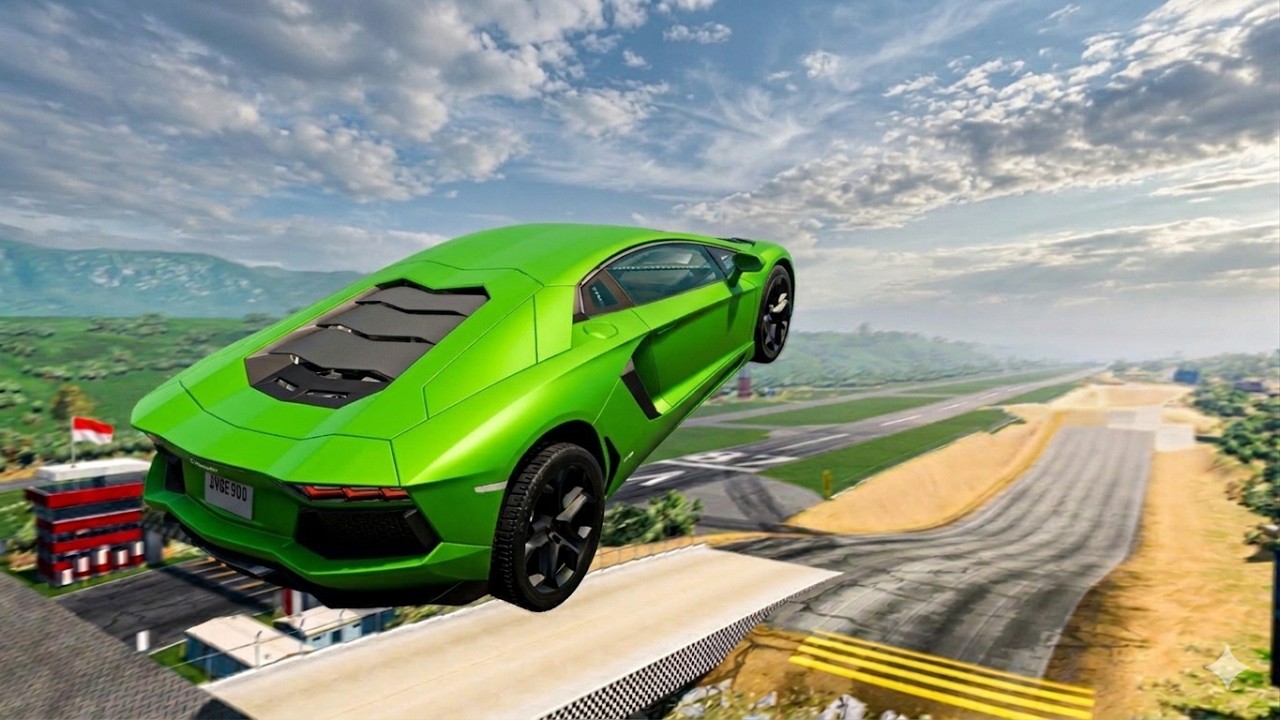 High Speed Car Jumps #3 - BeamNG Drive