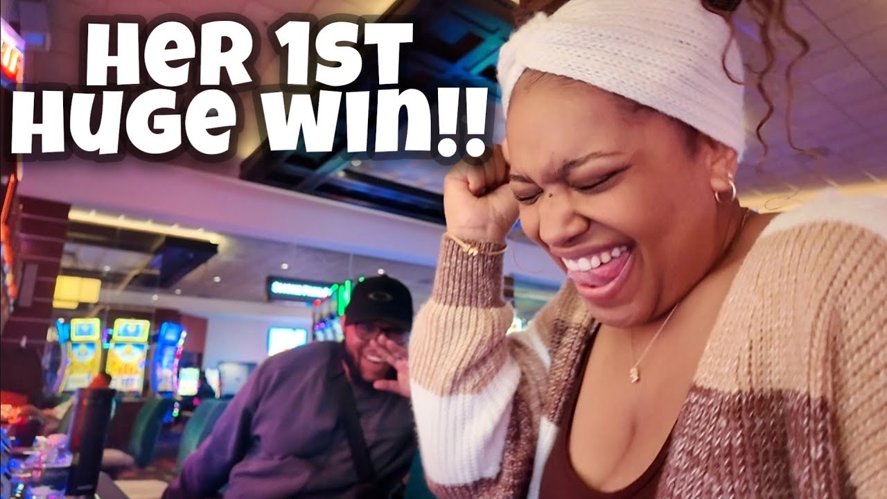 Her 1st Time Winning Huge At This Casino!!