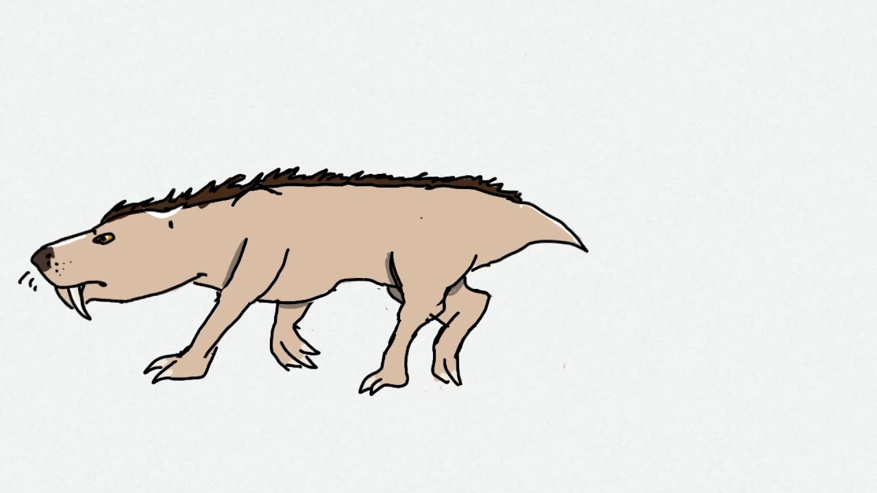 Gorgonopsian walking animation except it sucks
